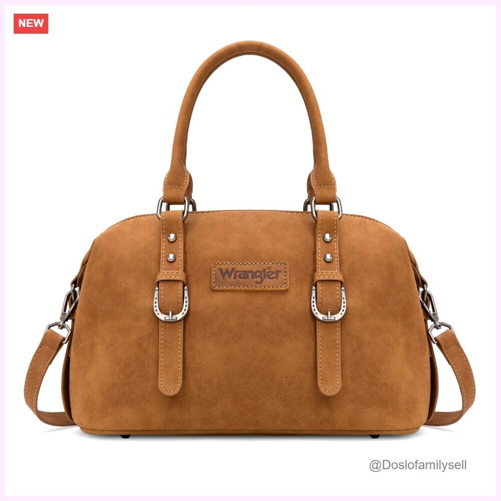 Suede Doctor Bag Top Handle Hobo Shoulder Satchel Purse 12x8